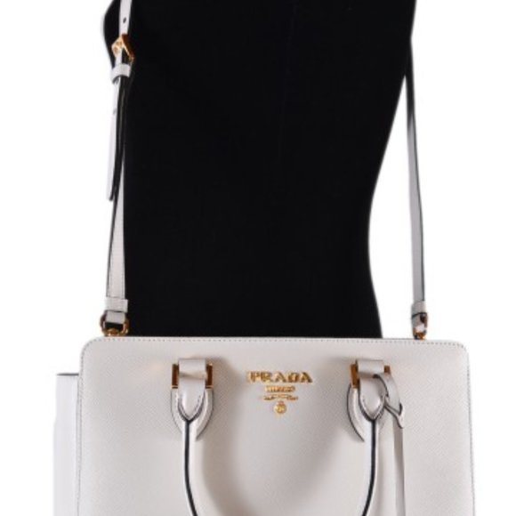 New Borsa A Mano Bianco 2-way Purse White Saffiano - Picture 7 of 15